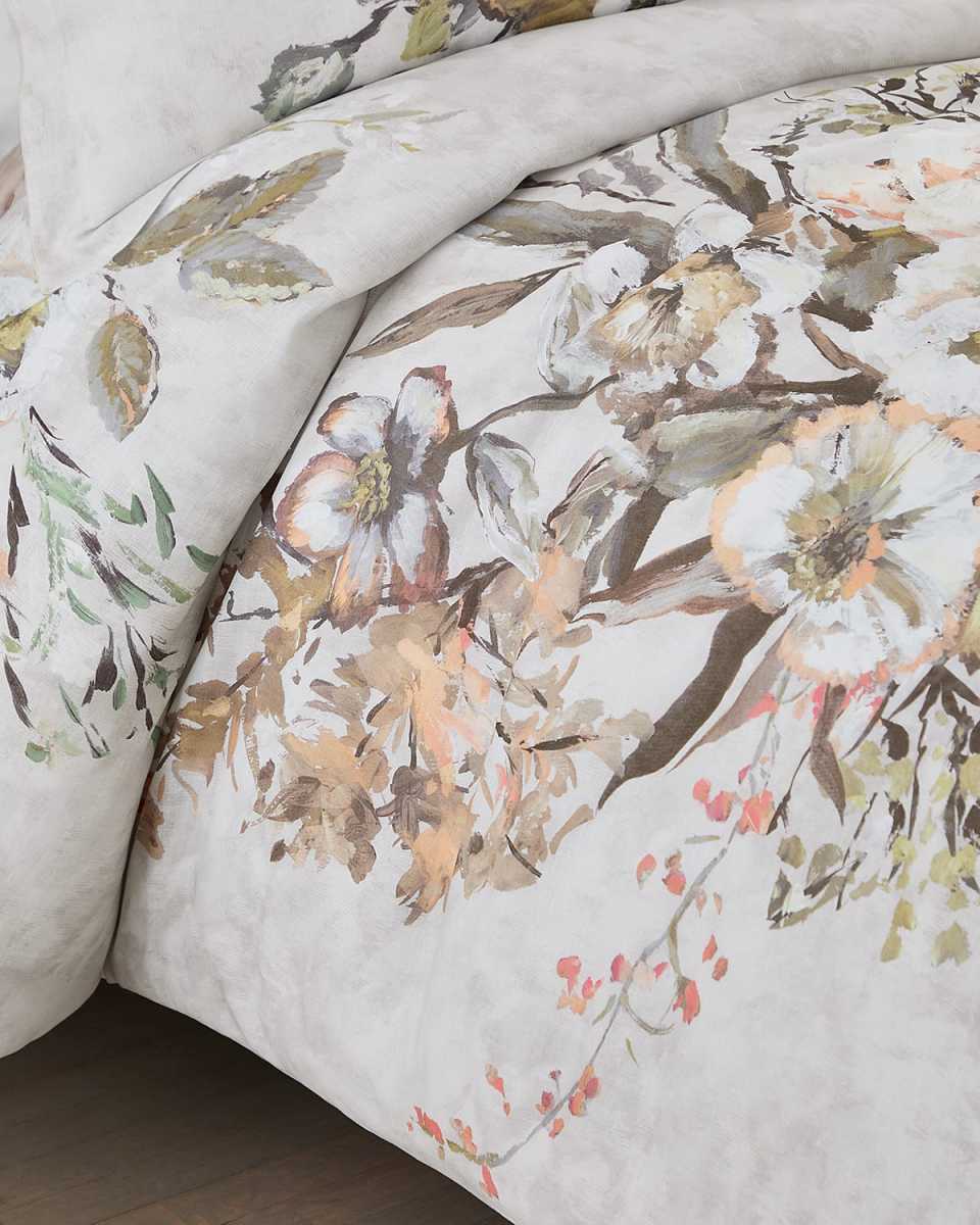 Margaretta Sepia Queen Duvet Cover